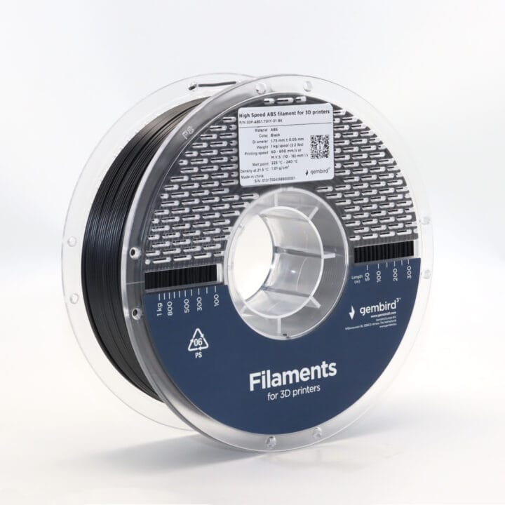 High Speed ABS filament Zwart